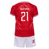 Maglia Calcio Danimarca Morten Hjulmand #21 Prima Divisa Bambino Europei 2024 Manica Corta (+ pantaloncini)